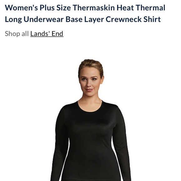 Lands' End Tops Womens Thermal Underwear Crewneck Top 2x Poshmark